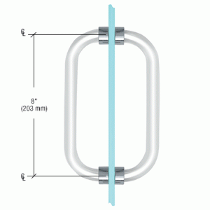 8 inch Back-to-Back Acrylic Smooth Pull Handles             